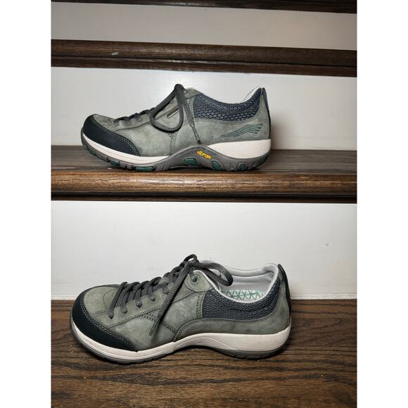 Women's Dansko Peggy Green Leather/suede Vibram Comfort Walking Shoes Size 36 - Picture 5 of 8